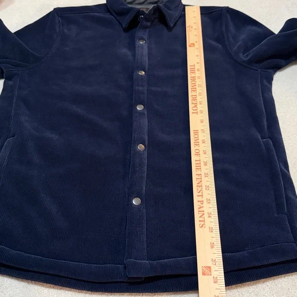Copper Oak Men's Navy Blue Corduroy Fleece Jacket M, L NWT - Picture 6 of 13